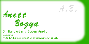 anett bogya business card